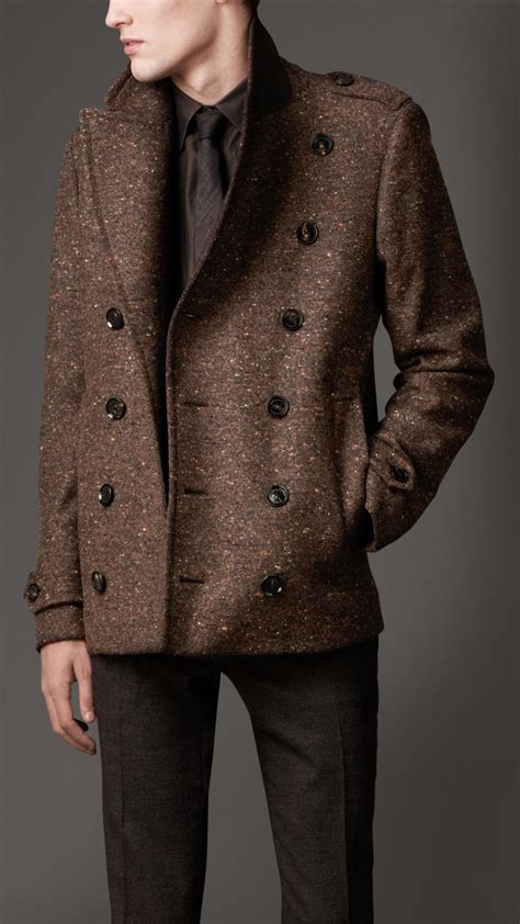 mens burberry coat sale|Burberry wool pea coats men's.